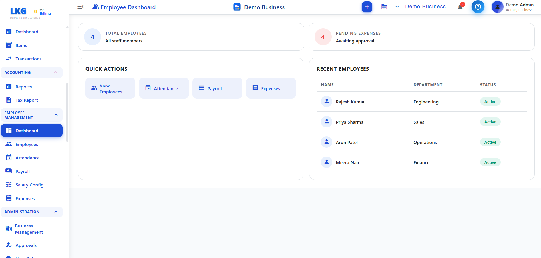 Employee Dashboard